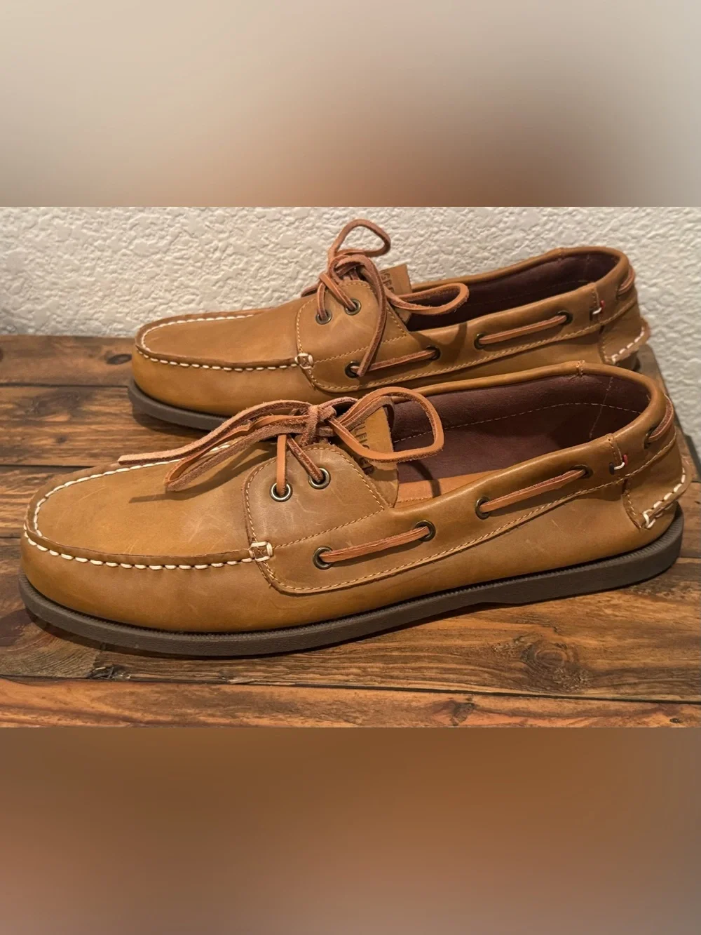 Tommy Hilfiger Men's Tan Leather Bowman Shoes
